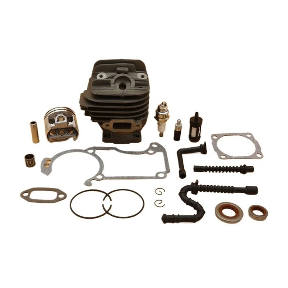 Kit de bujías con Filtro y Manguera de pistón de Cilindro de 44,7 mm, Compatible con Motosierra de jardín 026 MS260. Piezas de jardín