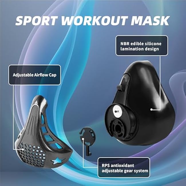 High Altitude Mask,Workout Training Mask£¬Training Mask- Suitable for Gym, Cardio, Fitness, Running, Endurance and HIIT Training