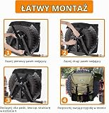 apasowe worki na śmieci do kół offroadowych, wytrzymałe worki na śmieci do tylnej klapy ciężarówki, pasuje opon 100 cm, duża torba przechowywania jeepów, ciężarówek (Khaki)
