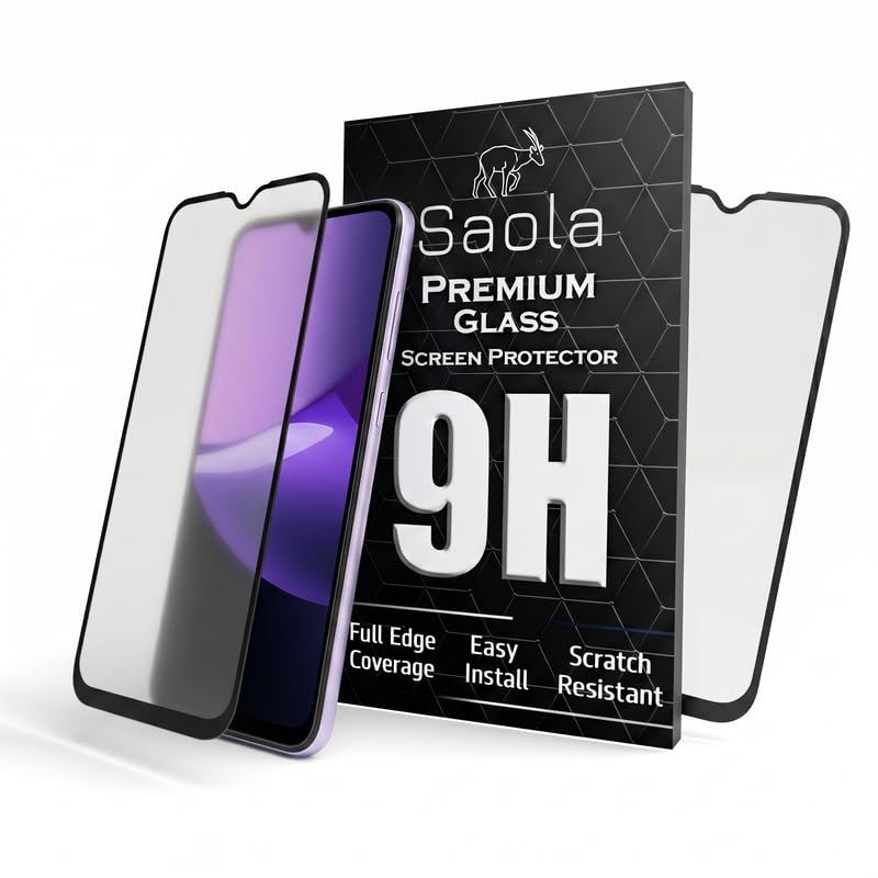 Image of Saola Anti-Glare Matte Screen Protector for Redmi 15C 5g | Smooth Touch Finish, 9H Strength Glass, Full Coverage, Bubble-Free Installation Kit | Quick & Easy Application | Pack of 1