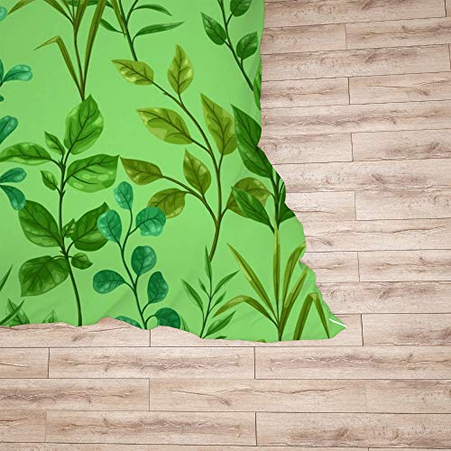 Parure de lit polyester ultra doux durable feuilles vertes linge de lit