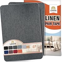 Linen Fabric Repair Tape 2 Pcs 8x12 Inch, Self Adhesive Couch Patch Repair Fabric Tape for Furniture, Linen Patch Kit for Couch, Carpet, Upholstery, Chair, Sofa, Cushion, Bag (Dark Grey)