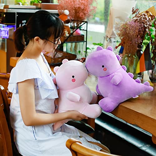 Image of Cute Dinosaur Plush Toys, Fat Dinosaur Stuffed Animals Toys Dolls, Soft Plush Stuffed Dino Plushie, Birthday Gifts for Kids Girl Boys (Purple 20 CM)
