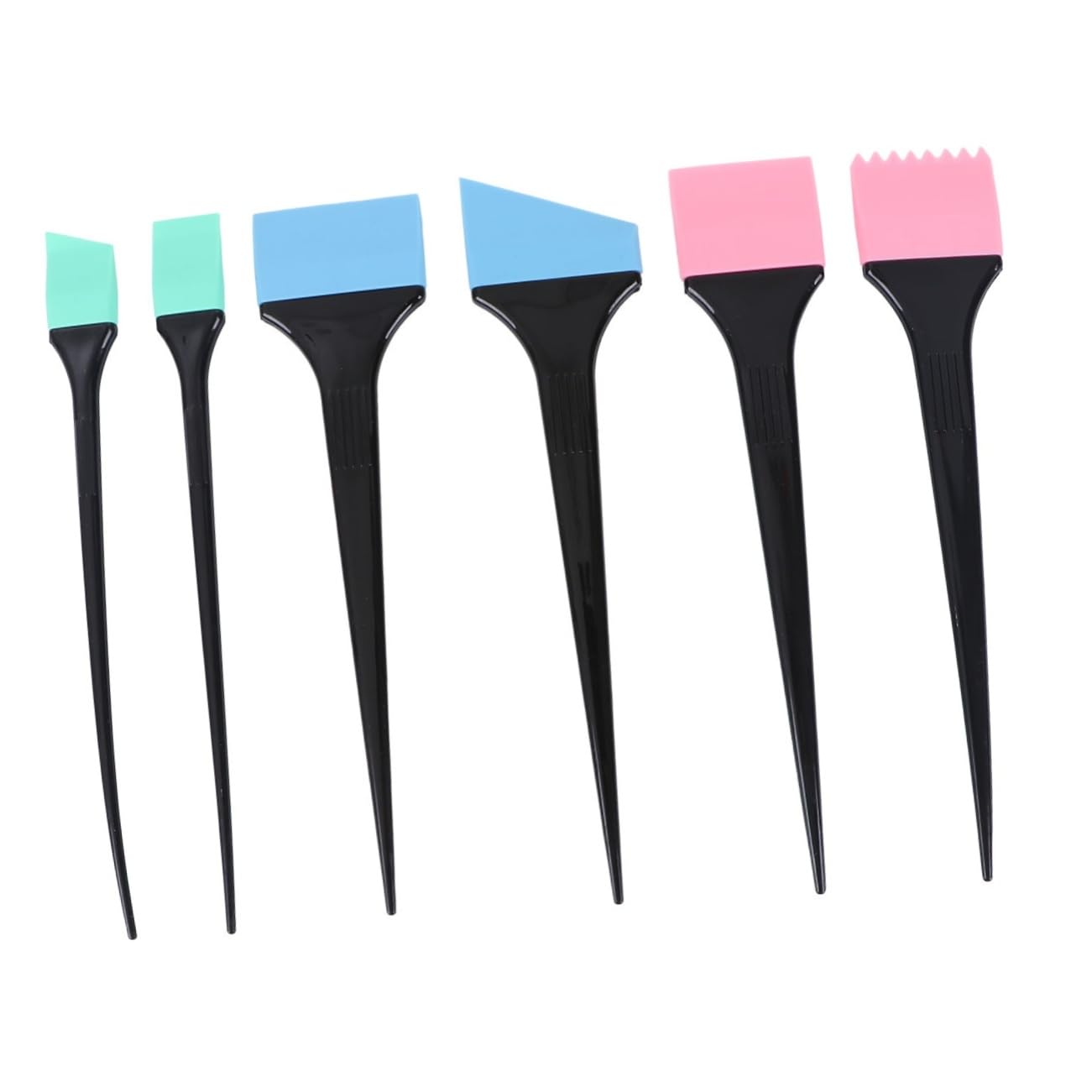 Outanaya Silicone Hair Coloring Brush Set 6-Piece Professional Dyeing Tool Kit Mixing Bowl for Hairdressing Home Use and Salon Applications Random Color