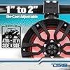 DS18 Hydro NXL-X8TP/BK 8" Marine Towers with Integrated RGB LED Lights - High Performance, Marine Grade IP65 Rated, UV Stable, 375 W Max 125 W RMS 4 Ohms (Pair)