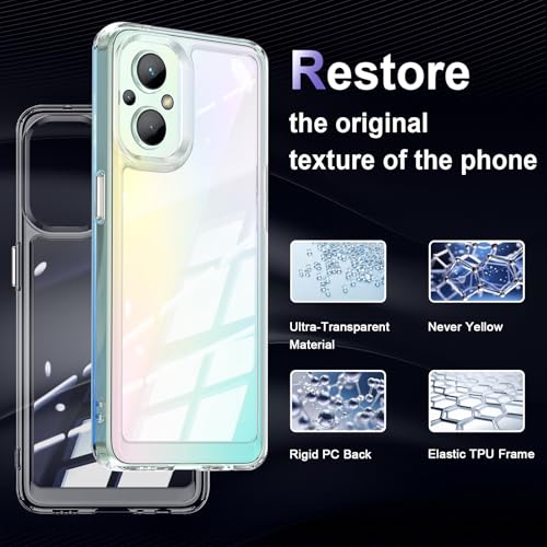 Image of Case for OnePlus Nord N20 5G, Military Grade Drop Protection Phone Case, Yellowing Resistant, Anti-Scratch Hard PC Back, Shockproof Hard Ultra-Thin Protective Cover, Clear