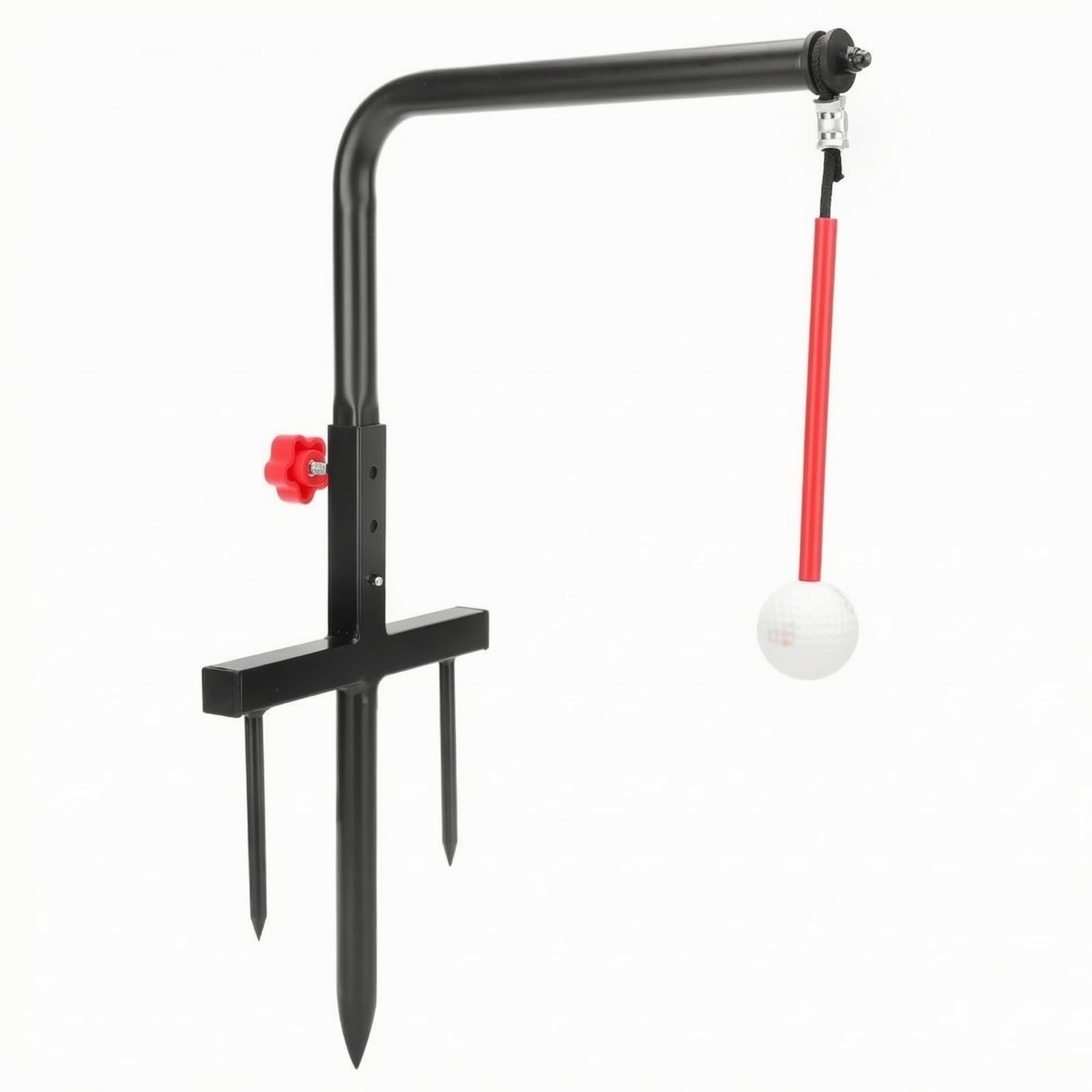 harayaa Entrenador de Swing de Golf Aparato Herramienta Entrenador Práctica Trayectoria Constante con Perilla Lateral y Orificios Múltiples Material Hierro
