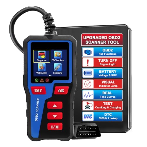 AT300 Car Code Reader, OBD2 Car Code Scanner Check Engine Light Fault Code Reader Scanner CAN Diagnostic Tool for All OBDII Protocol Cars,Cranking Test