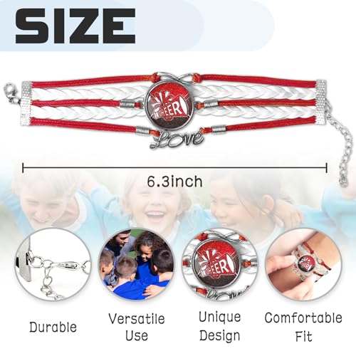 Image of Gymnastics Bracelets for Girls Gifts for Teen Girls,Teams Initial Charm Jewelry,Sport Ballerina Birthday Christmas Gifts