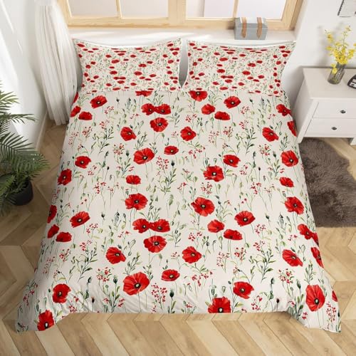 Funda Nordica Cama 90 Rojo Funda de Edredón