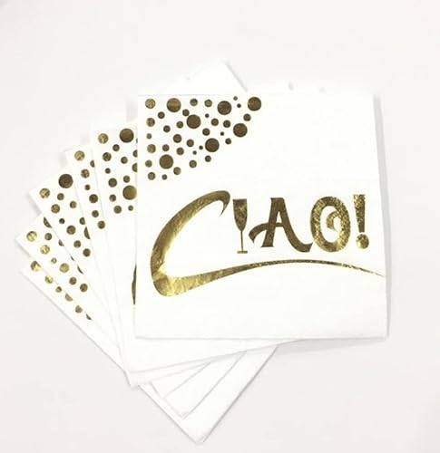 Miniatura 7 de LAISHAY Servilletas de cóctel Gold Sparkle de 3 capas, 5 x 5 pulgadas, plegadas, 10 x 10 pulgadas desplegadas, 50 unidades, desechables,