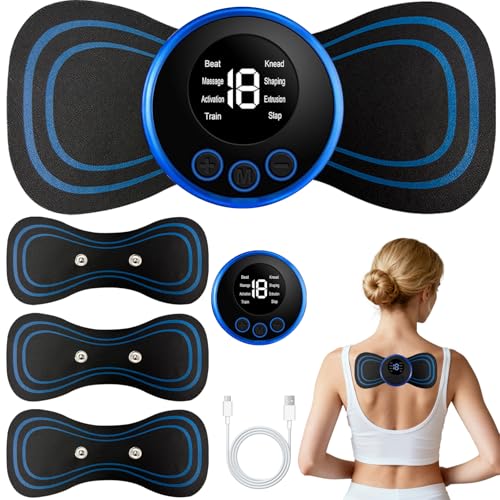 Hyhuiyin - Hyhuiyin Wireless TENS Machine,TENS Machine for Pain Relief swith 8 Modes 19 Intensities, 3X Reusable Electrode Pads Portable Device for Back Neck Shoulder & Knee Discomfort