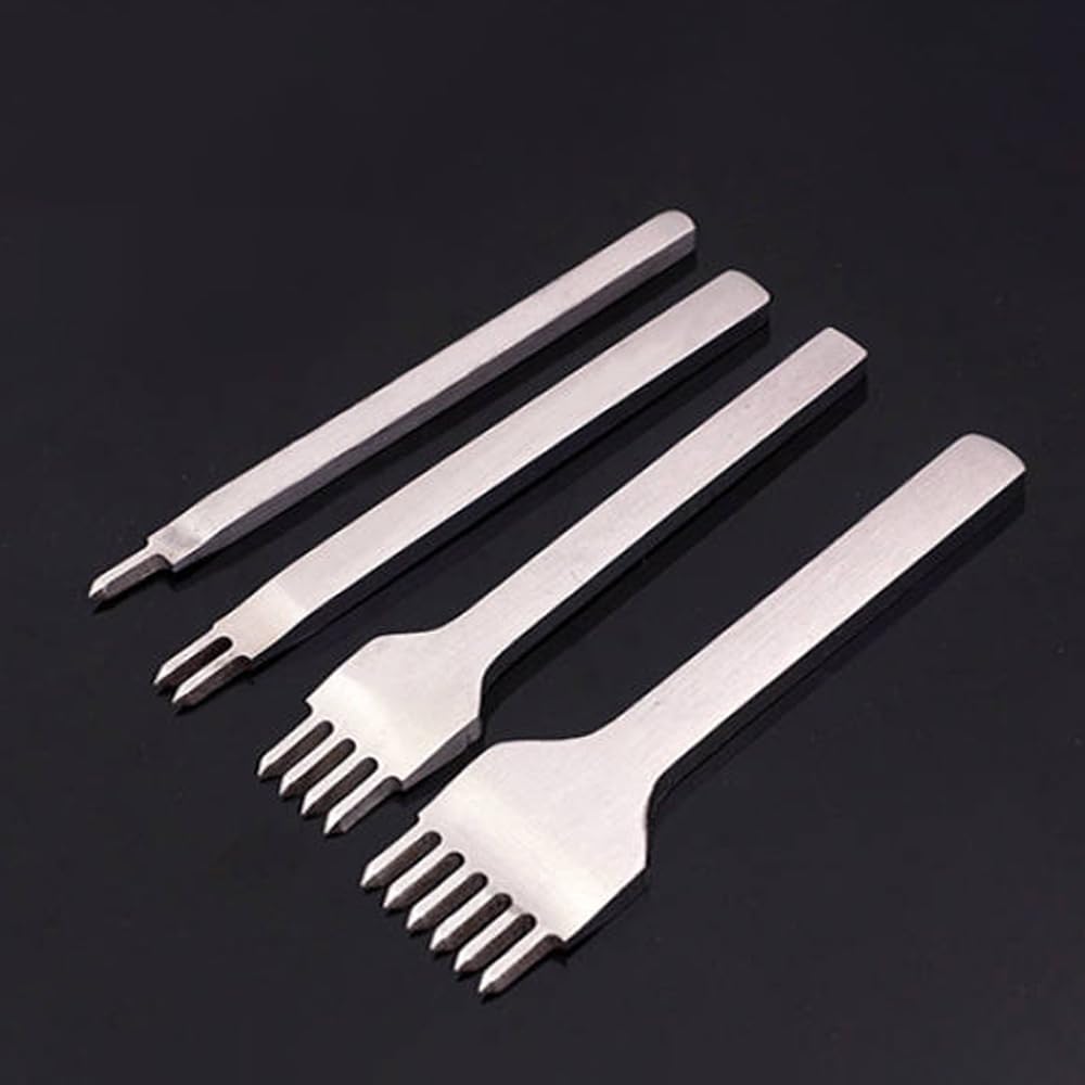 Utensili da cucito in pelle, 45 pezzi per lavori in pelle, aghi cerati, punzonatrice, punteruolo, strumento per incidere la pelle, kit per principianti