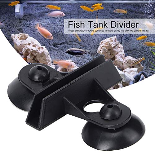 Image of Fish Tank Divider Holder with Suction Cups, Aquarium Separation Board Clips for Isolation Plate, Adjustable PVC Divider Clips for Breeding, Fighting Prevention, 2 Colors Optional