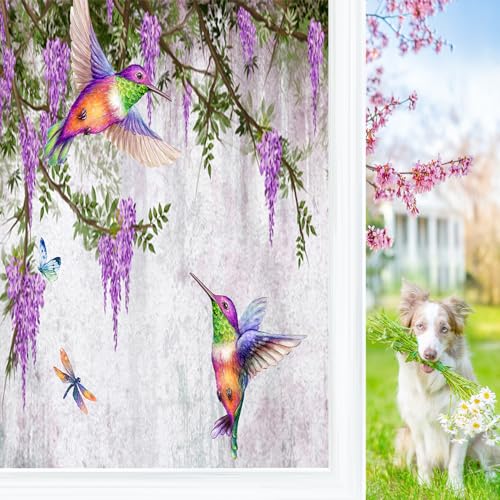 Vinilo Decorativo para Ventana Rustic Wildlife Hummingbird miniatura 1