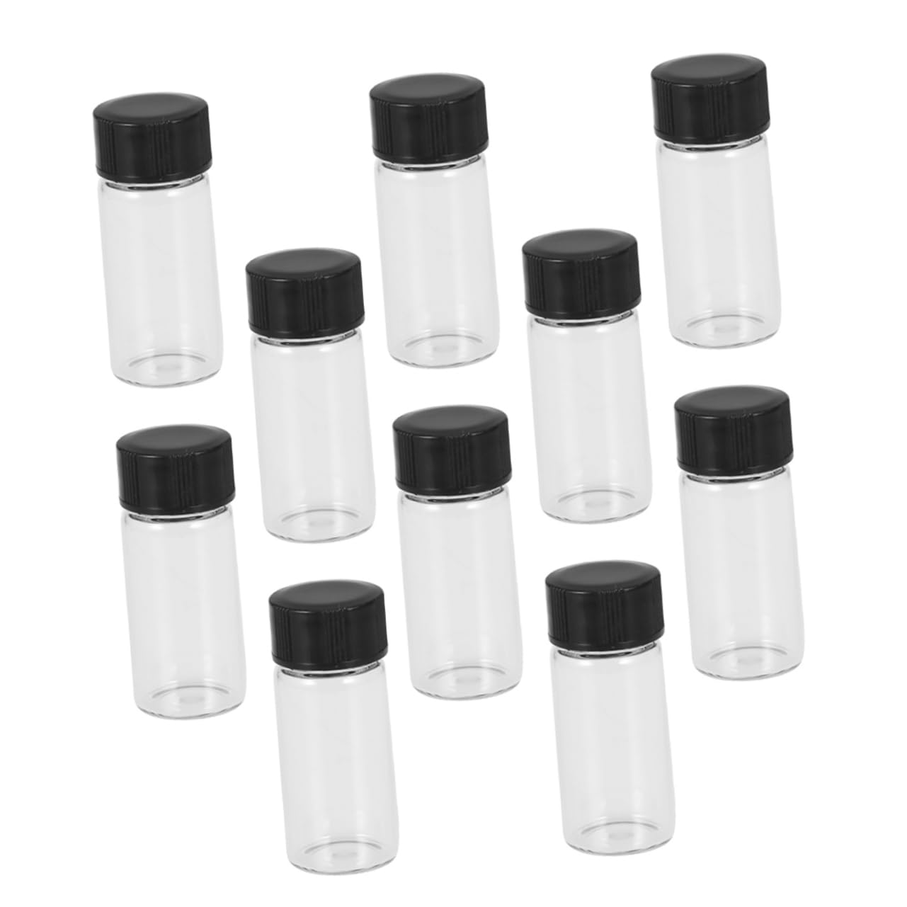 100piezas Botella De Muestra Con Rosca Transparente Frascos De Vidrio Para Experimentos Transparentes Para Laboratorio y Conservación De Muestras