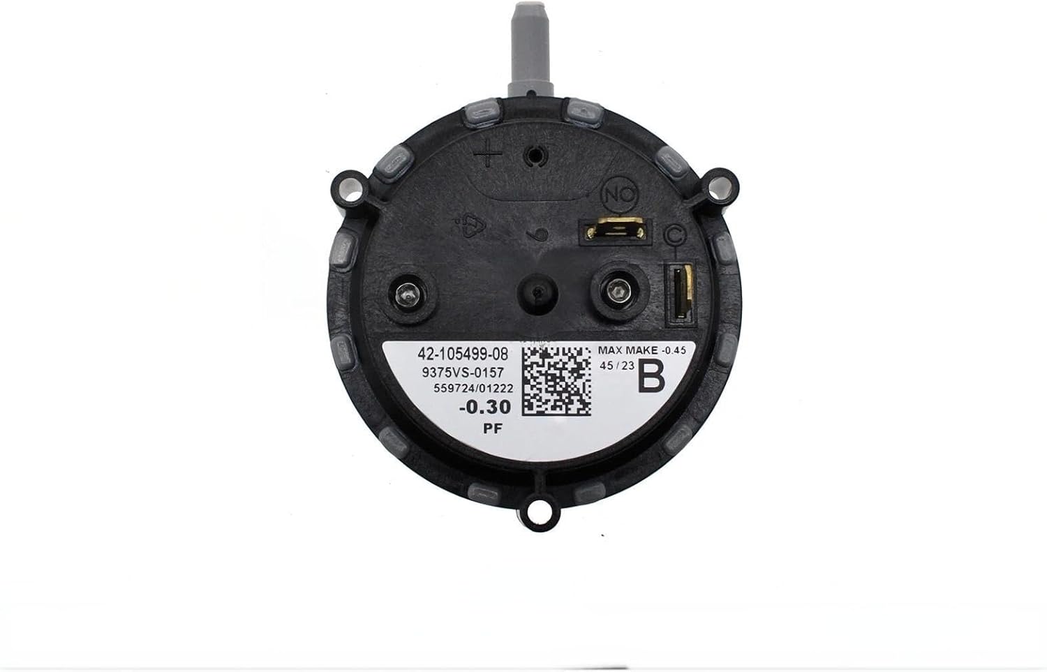 9375VS-0157 Furnace Air Pressure Switch - for Rheem Ruud Wking HVAC Equipment - Rated at 0.30 PF - Furnace Vent Air Switch