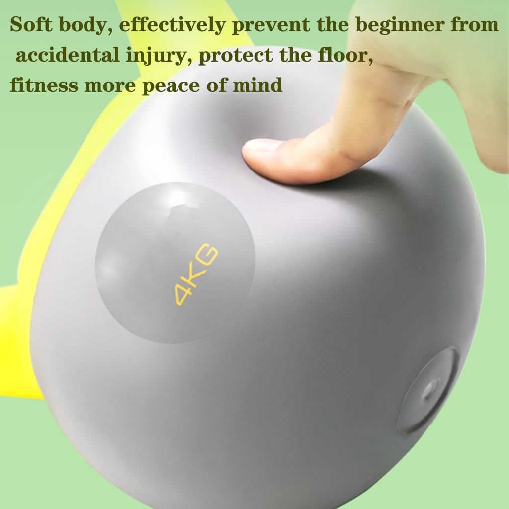 Weiche Kugelhantel - Eisensand gefüllte stoßfeste Handgewichte, Krafttraining Kettlebells 2,3 kg, 4,5 kg und 6,8 kg, optional für Frauen, Männer oder Kinder verschiedener Niveaus (Größe : 8 kg)