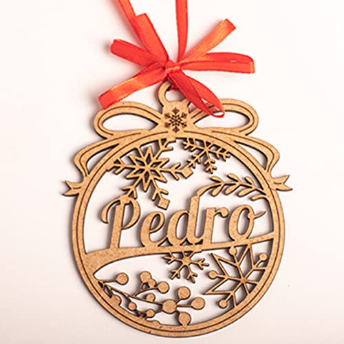 Variante de Genérico bola navidad personalizada madera 10,5 cm