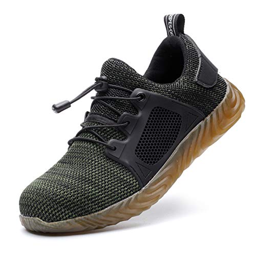 SYLPHID Steel Toe Shoes Work Safety Shoes for Men and Women Lightweight Breathable Industrial & Construction Sneakers Puncture Proof Footwear