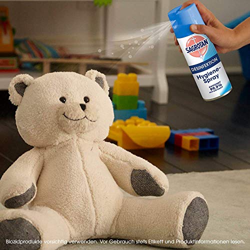 Sagrotan Hygiene-Spray (Aerosol) Desinfektionsspray (für Textilien und Oberflächen im Haushalt, Sprühflasche im praktischen Vorteilspack) 2 x 400 ml