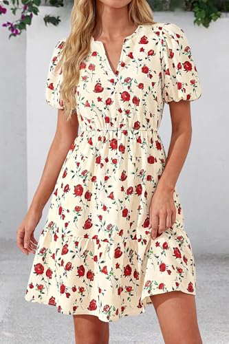 50% Off dowerme Women's Floral Boho Midi Dress Use V8PO4M7O - Image 3