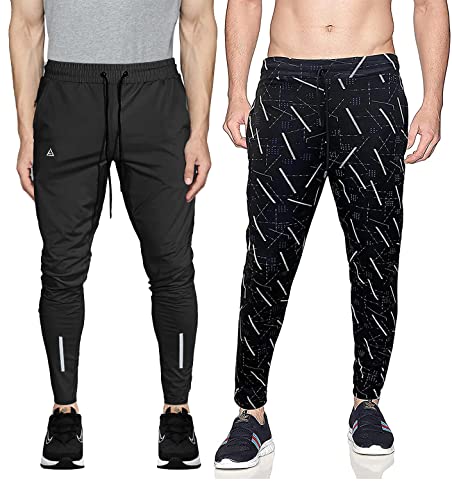 Image of AVOLT Men Slim Fit Lycra Blend Track Pants
