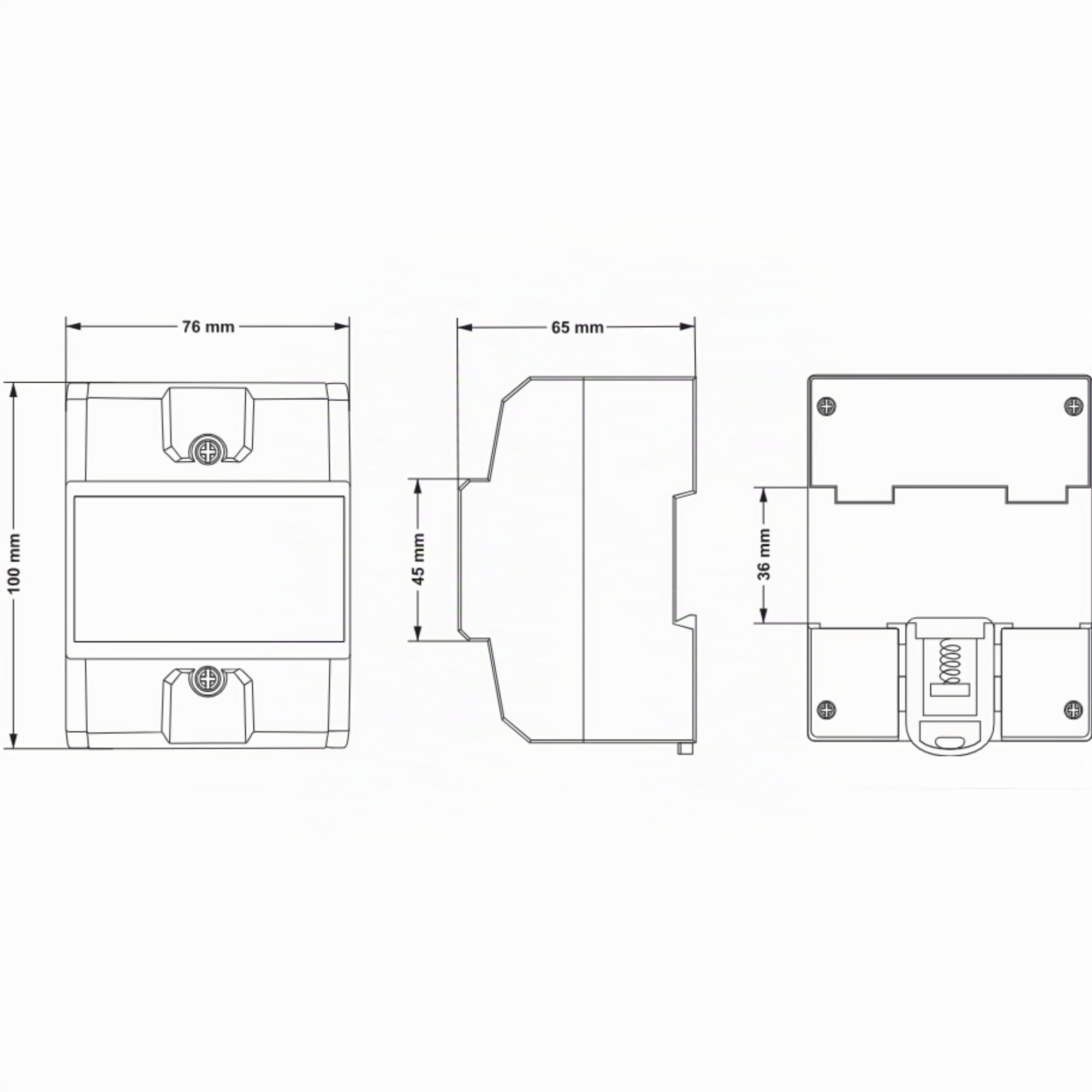 Indicador Medidor de Energia Trifasico 3x230/400 V - 100A Medidor De Consumo Electrico Montaje Carril DIN TH-35mm, Protección IP51