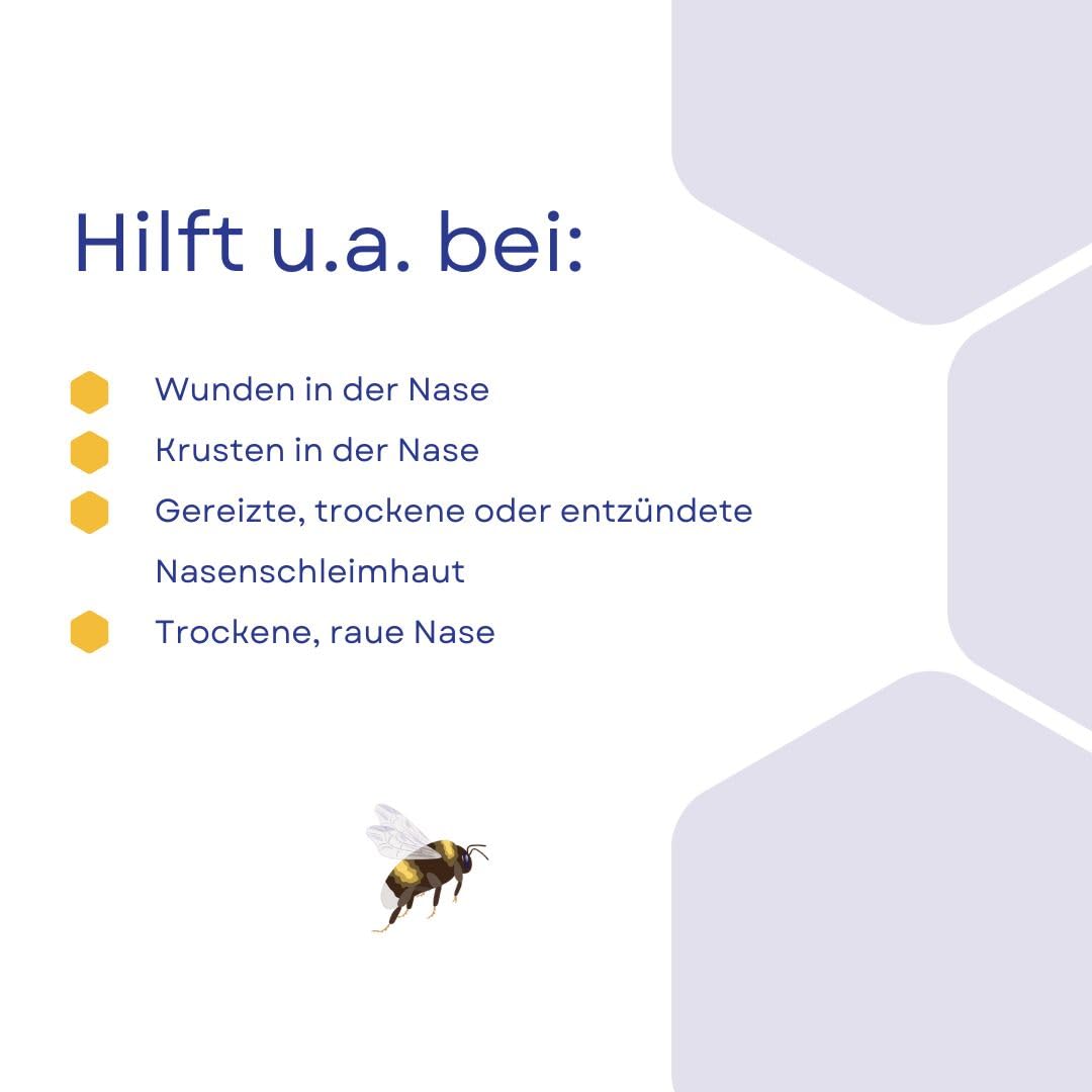 Nasensalbe – Honigsalbe – Wunden und Krusten in der Nase – Gereizte Nasenschleimhaut – 15 Gramm