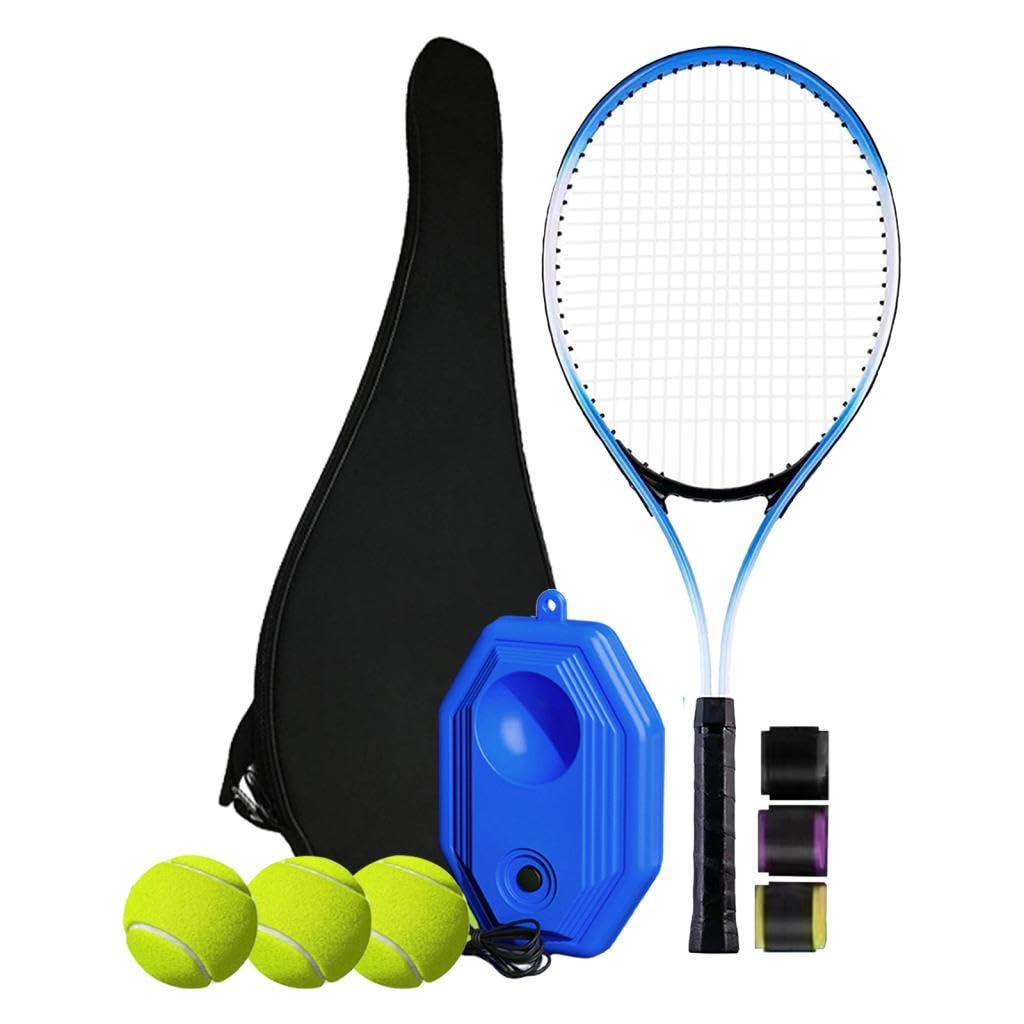 1 Pieza Raqueta de Tenis Kit de Entrenamiento Individual Rebotador Portátil con Bola y Bolsa para Mujeres Hombres Niños en Parques Jardines Canchas