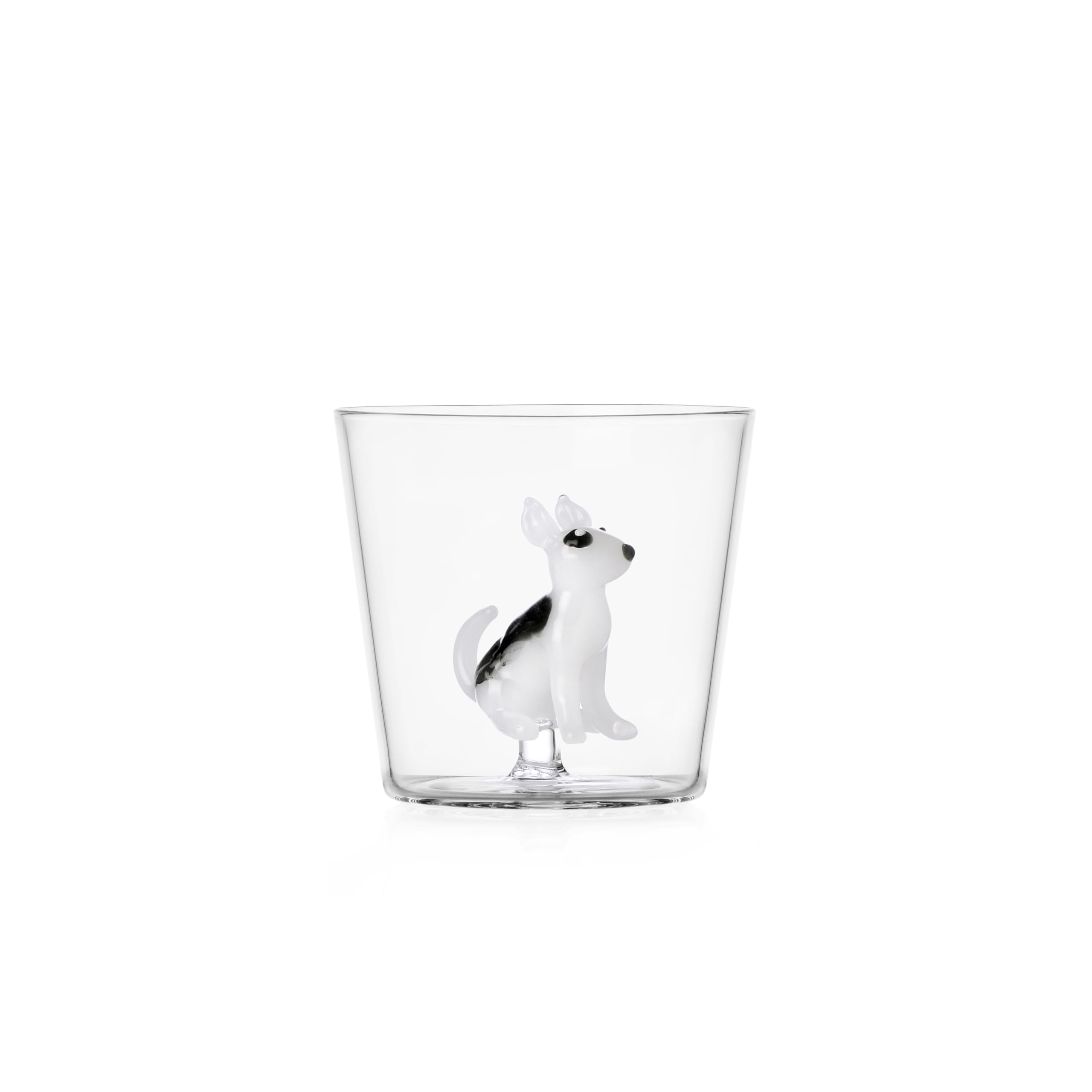 Ichendorf Milano Tumbler Bull Terrier Dogs, 30 cl, Borosilicate Glass, Handmade
