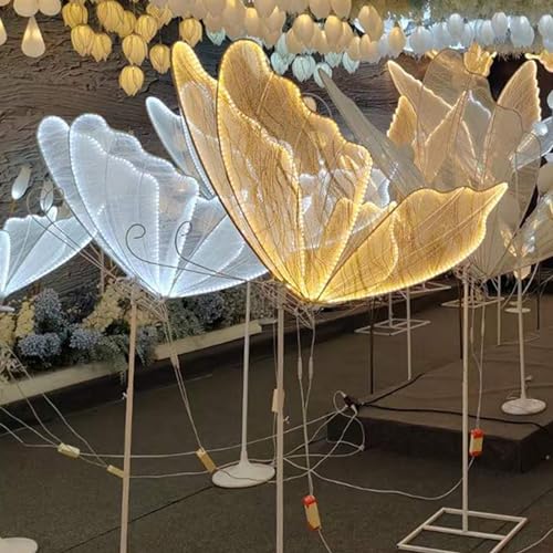Lámpara de pie ajustable de mariposa con luz de lectura moderna 6