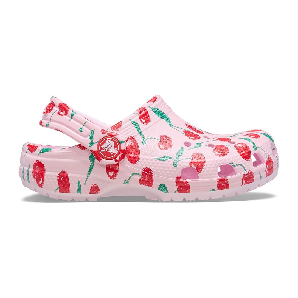 Crocs Unisex Classic Clogs with Patterns and Graphics (Little Kid/Big Kid) Pink Milk 1 Medium