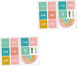 ibasenice 2 Juegos Vinilos para Suelos De Juegos Infantiles Pegatina De Suelo De Celosía Creativa Vinilos para Suelo para Niños Etiqueta Engomada del Piso De Los Niños De Polivinilo