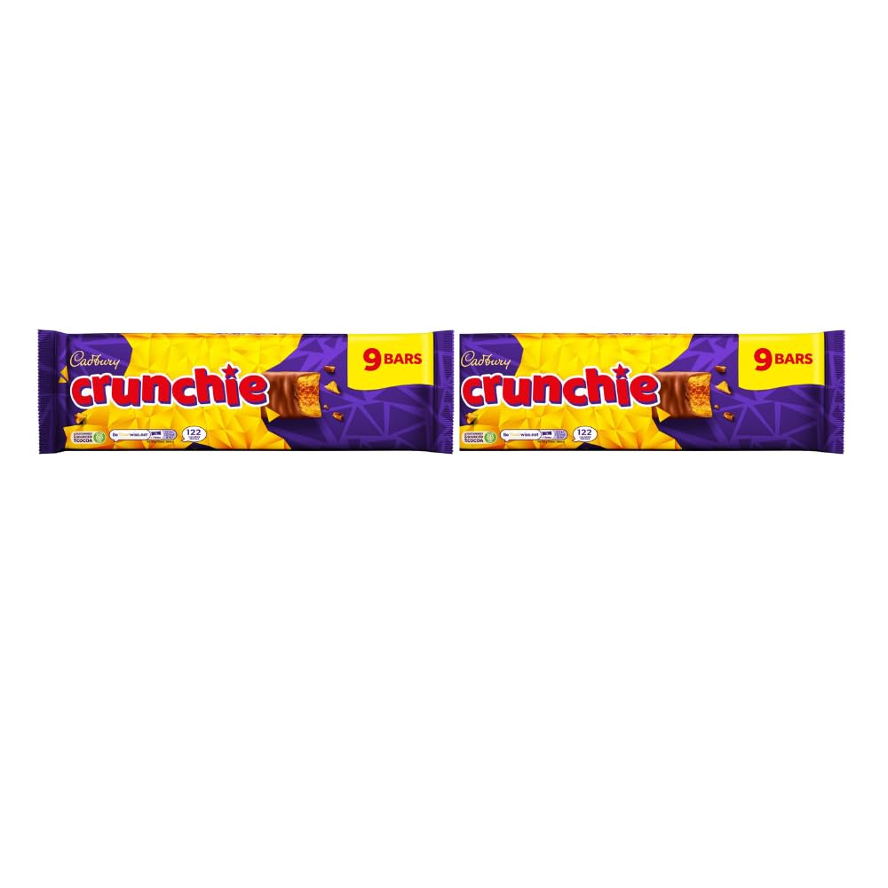 Crunchie 9pk * Pack Of 2 - Delicious Milk Chocolate With A Crunchie Honeycomb Filling - Size: 234.9g (Approx.)