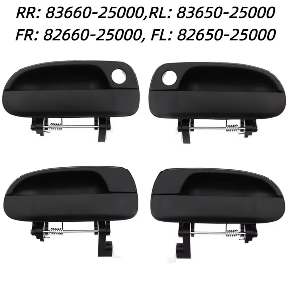 4 sztuki pasujące do Hyundaia pasujące do Accent 2000-2006 klamka zewnętrzna drzwi 82650-25000 82660-25000 83650-25000 83660-25000 klamka zewnętrzna