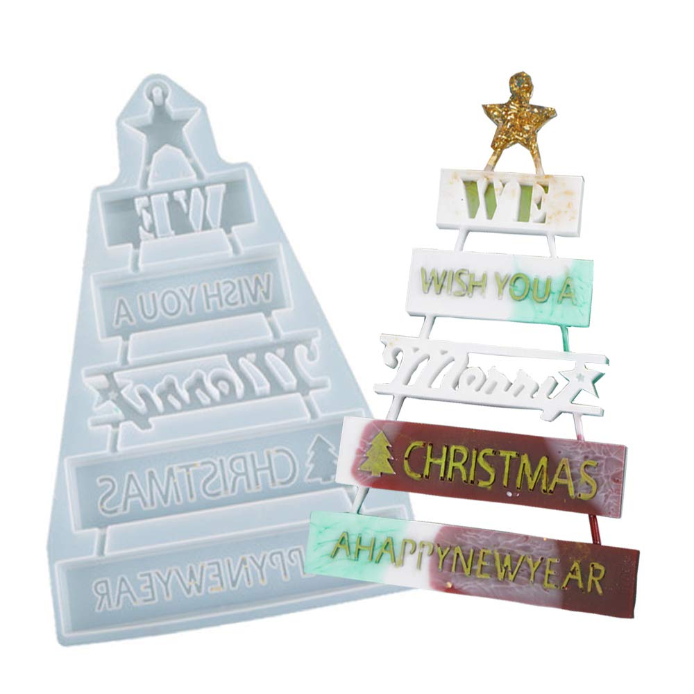 Moule Silicone Sapin De Noël - Format 8,5x7,2 Cm - Pour Résine époxy - Neuf