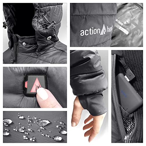 Image of ActionHeat 5V Men's Insulated Puffer Battery Heated Jacket W /Hood