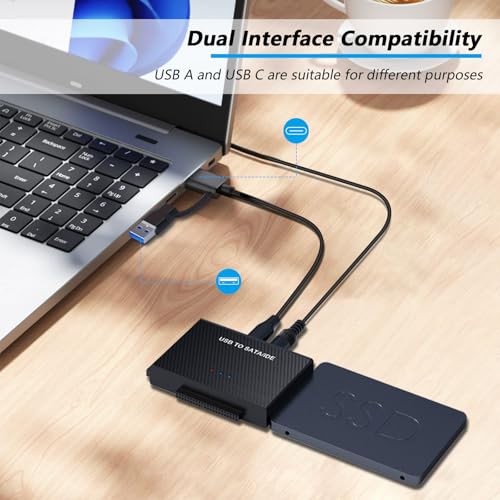 Adaptador IDE a USB y SATA HDD SSD para Windows 10 Mac y Linux con cable de corriente 2
