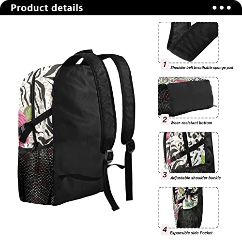 Cartable imperméable animal léopard Vnurnrn résistant pour garçons