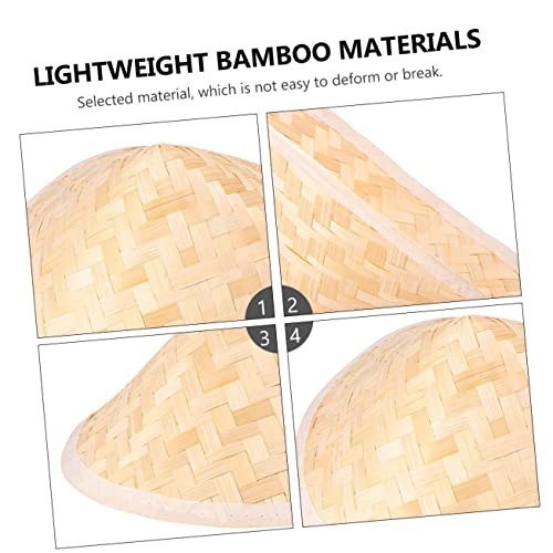 2pcs Boys and Girls Bamboo Hat Chinese Style Summer Sun Hat Fine Weaving and Comfortable Fit4