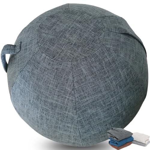 AOLIAZMAX Sitting Ball Cover, 55cm 65cm 75cm Exercise Ball Cover for Sitting Ball Fitness Ball, Foldable Sitting Balls Fabric Cover - for Fitness Ball Pilates Yoga Ball/Office Ball Balance Ball