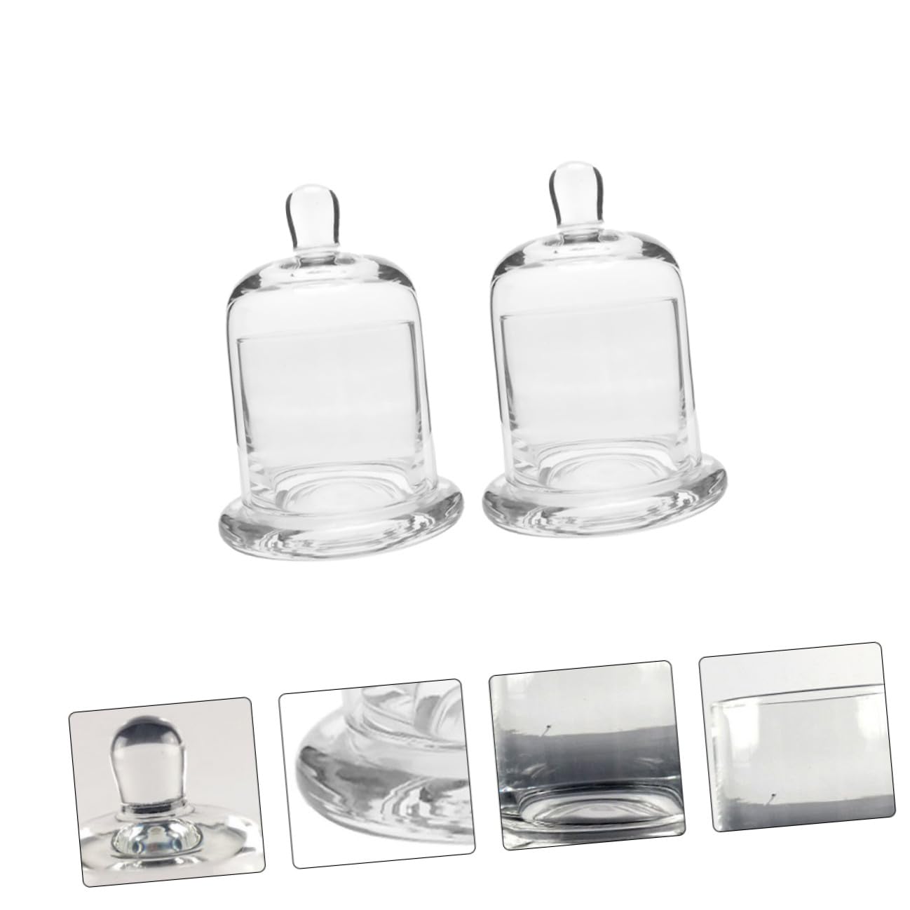 LALAFINA 2 Set Portacandele e Rilassante Design in Vetro per Candele per Decorazioni di Feste e Anniversari