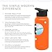 Simple Modern 32 Ounce Summit Water Bottle - Stainless Steel Tumbler Metal Flask +2 Lids - Wide Mouth Double Wall Vacuum Insulated Orange Leakproof -Autumn Orange (SUMMIT-BOOT-CHUG)