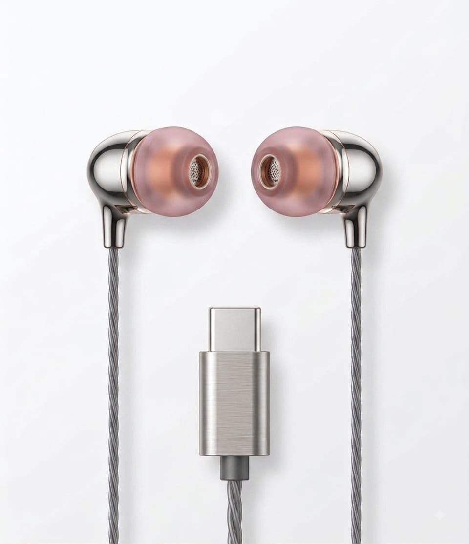 Generic VAMIKO Type-C Wired Earphones M8 - Image 1