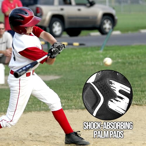 PLAYAPUT Baseball Batting Gloves, Comfortable & Durable Batting Gloves for Youths and Adults, Softball Batting Gloves | Batting Gloves for Baseball/Softball (XL-Adult)
