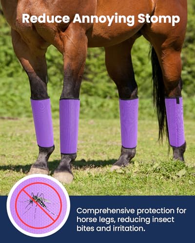 image for Huimpet Premium Horse Fly Boots, Ultimate Protection Set for Horse Leg