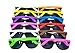XKX 12PCS Neon 80's Style Party Sunglasses With Dark Lens For Big Bang Party