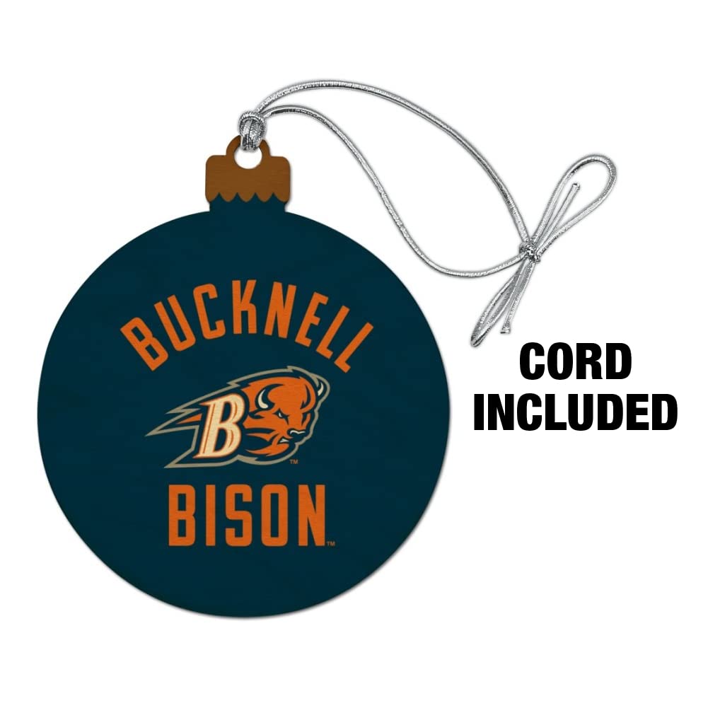 GRAPHICS & MORE Bucknell Bison Wood Christmas Tree Holiday Ornament