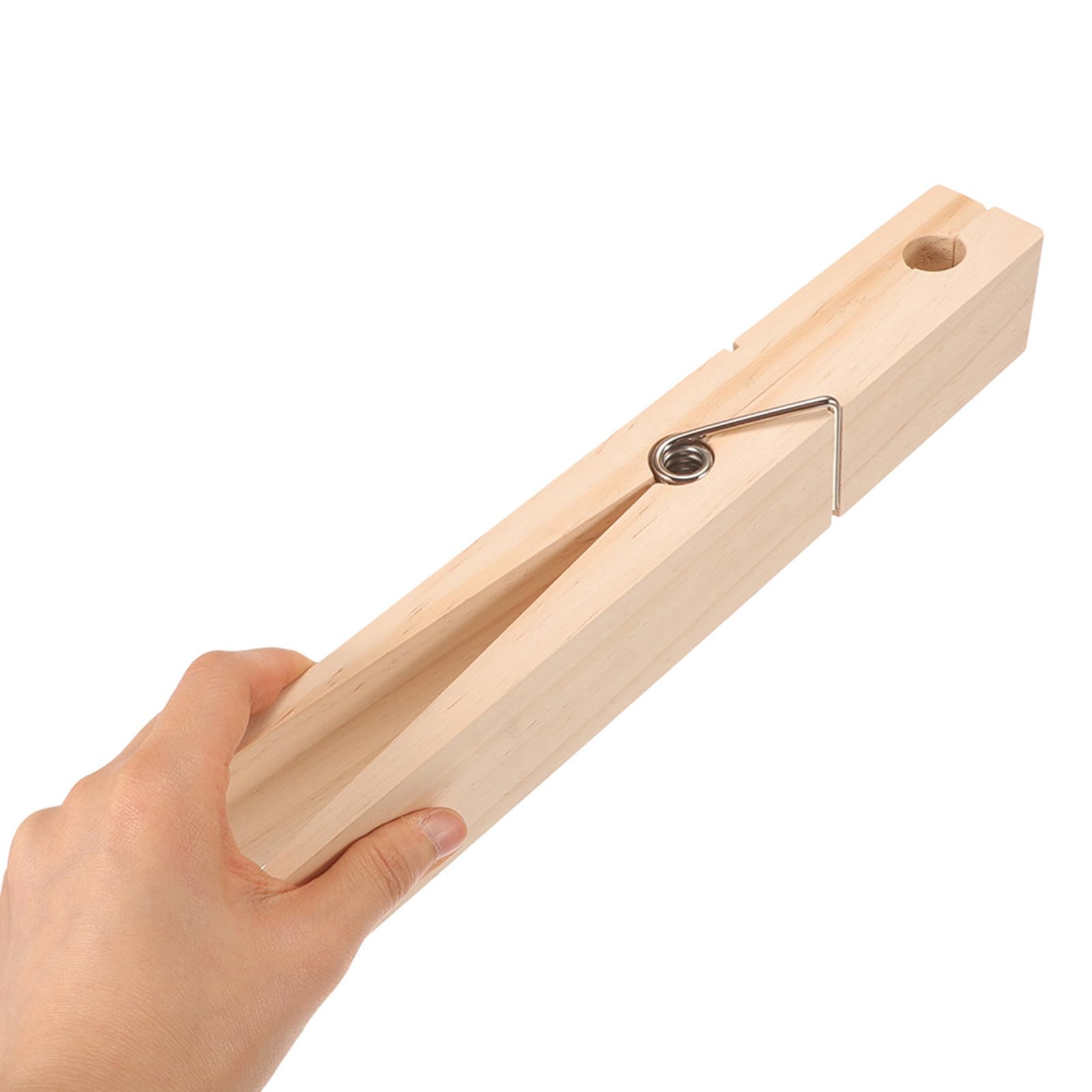 3 Stück Holz Handtuchhalter Große Klammer für Badezimmer 30x4x5cm Naturfarben Gleichmäßig Klemmend Gratfrei für Senioren